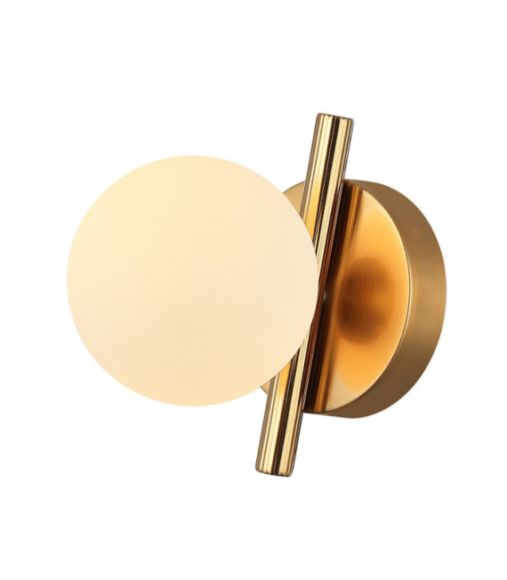 Lampada da parete Reverso Vetro, Acciaio Ottone