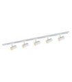 Barre de spots Marvi Plastique,acier,aluminium Blanc Mat