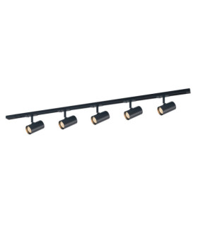 Barra de foco Marvi Plástico, acero, aluminio Negro mate