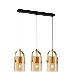 Nanesma Pendant Glass, Steel Gold