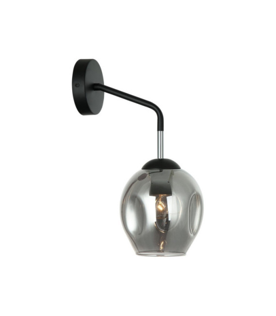 Lámpara de pared moderna de acero negro