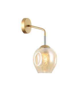 Moderne Wandleuchte aus goldenem Stahl