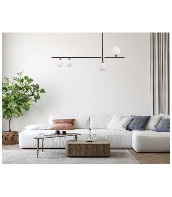 Belmonte Pendant Steel, Black Aluminum, Brass