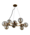 Montora Pendant Glass, Steel Honey Brass