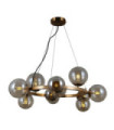 Suspension Montora Verre,Acier Miel Laiton