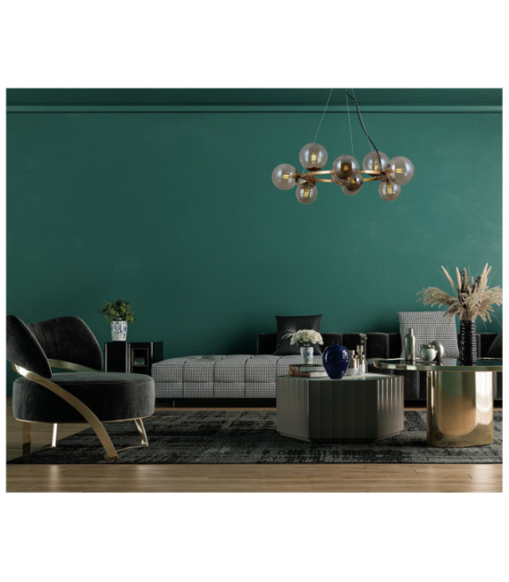 Montora Pendant Glass, Steel Honey Brass