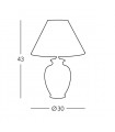 Lampe de table GIARDINO Or 24 Carats 1 ampoule