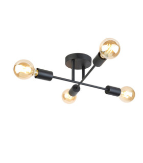 Lampada da soffitto Montico Acciaio Nero