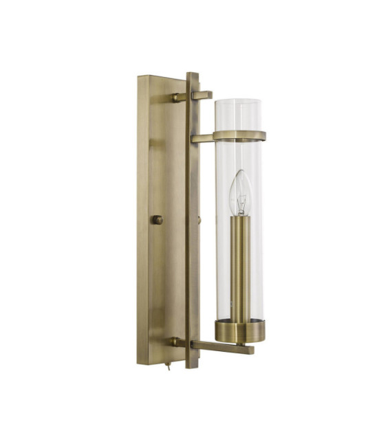 Aspen wall light Glass,Antique Bronze Steel
