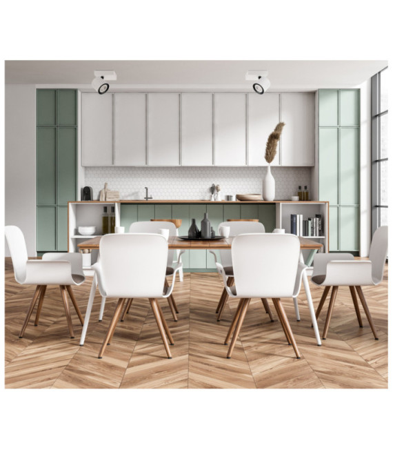 Faretto Karlota Acciaio, Alluminio Bianco, Nero