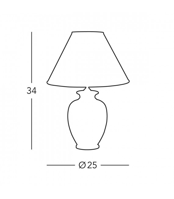GIARDINO lámpara de mesa oro 24 quilates 1 bombilla