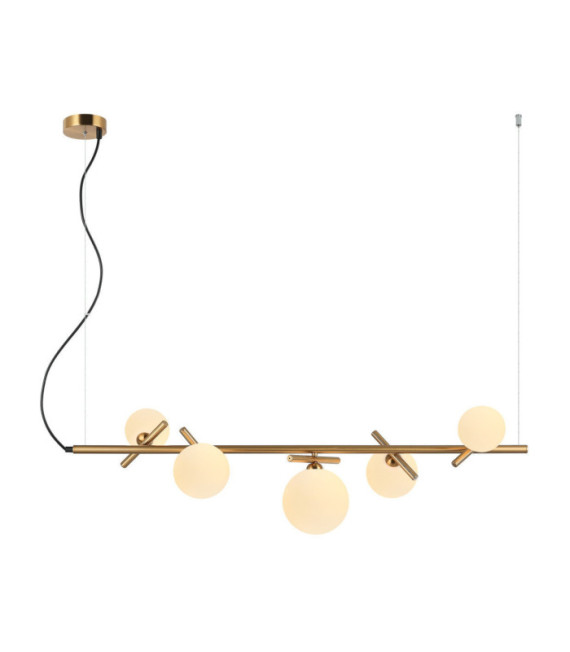 Reverso Pendant Glass, Steel Brass