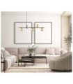 Bletter Pendant Lamp Glass, Black Steel, Amber