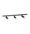 Barre de spots Marvi Plastique,acier,aluminium Noir Mat