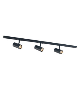 Barra de foco Marvi Plástico, acero, aluminio Negro mate
