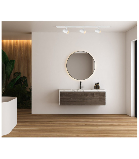 Barre de spots Marvi Plastique,acier,aluminium Blanc Mat