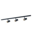 Barre de spots Marvi Plastique,acier,aluminium Noir Mat
