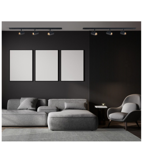 Marvi spotlight bar Plastic, steel, aluminum Matt Black