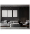 Barre de spots Marvi Plastique,acier,aluminium Noir Mat
