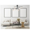 Senai ceiling light Glass, steel, black satin aluminum
