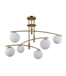Senai Ceiling Light Glass, Steel, Aluminum Honey Brass
