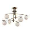 Senai Ceiling Light Glass, Steel, Aluminum Honey Brass