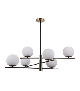 Stelia pendant light Glass, steel, aluminum Antique bronze, matt black