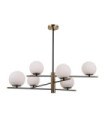 Suspension Stelia Verre,acier,aluminium Bronze antique, noir mat