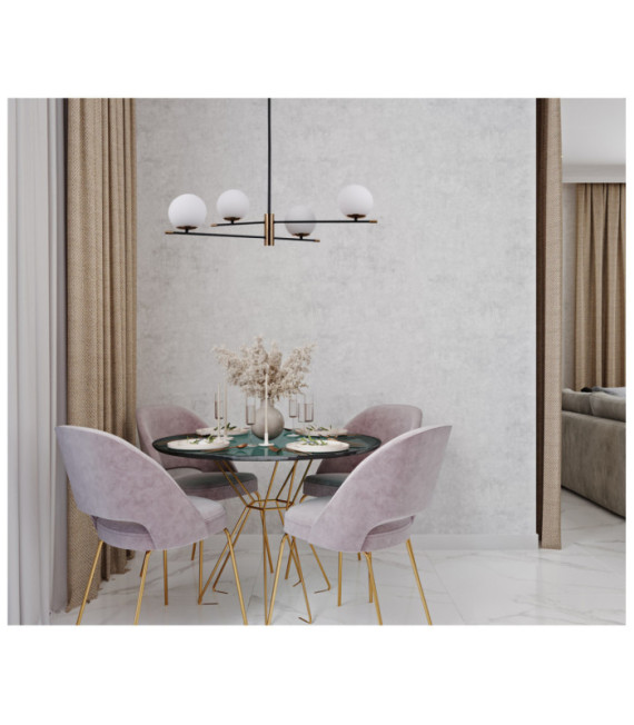 Stelia Pendelleuchte Glas, Stahl, Aluminium Antikbronze, mattschwarz