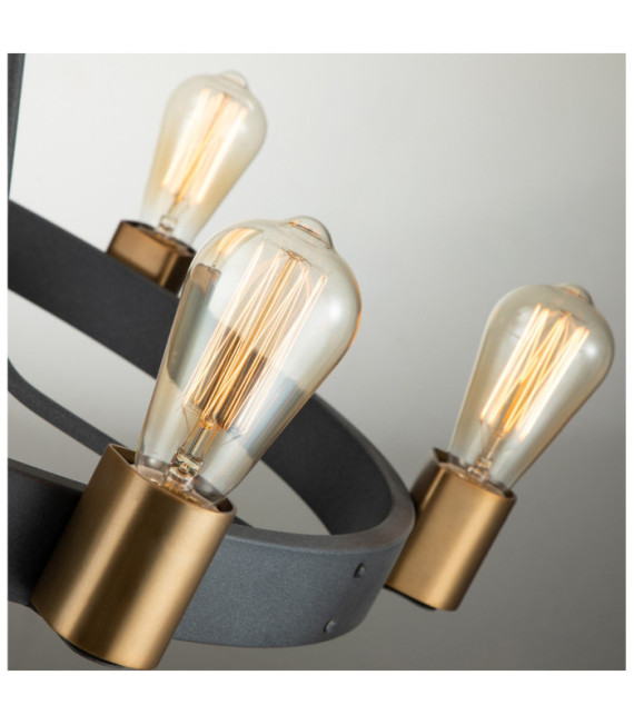 Hinkley pendant light Aged zinc steel and heritage brass