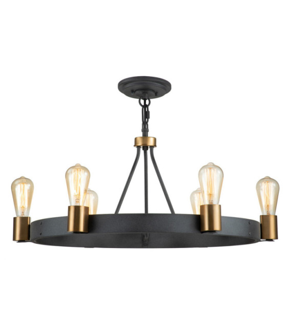 Hinkley pendant light Aged zinc steel and heritage brass