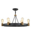 Hinkley pendant light Aged zinc steel and heritage brass