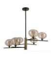 Suspension Mesta Acier,Aluminium Noir, Bronze Antique