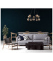 Suspension Galvez Verre,Acier Bronze antique, noir mat