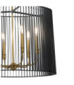 Suspension Kichler Acier Noir et laiton naturel