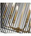 Kichler pendant light Black steel and natural brass