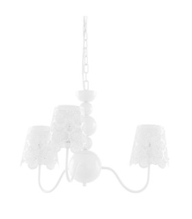 Lampada a sospensione Arianna Lega di metallo Bianco