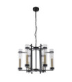 Suspension Aspen Verre,Acier Noir