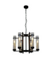 Suspension Aspen Verre,Acier Noir