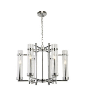 Suspension Aspen Verre,Acier Chrome