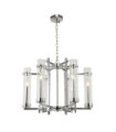 Aspen Pendant Glass, Chrome Steel