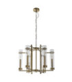 Aspen Pendant Lamp Glass,Antique Bronze Steel