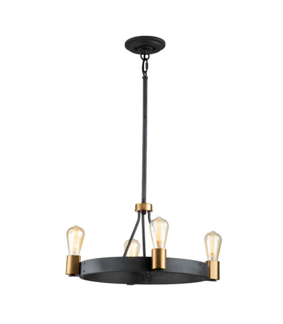 Hinkley pendant light Aged zinc steel and heritage brass