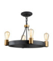 Hinkley pendant light Aged zinc steel and heritage brass