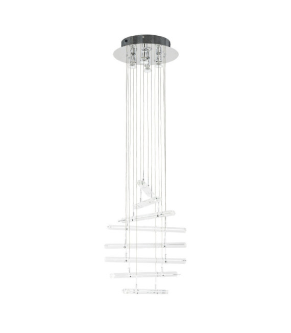 Suspension Spyro Alliage métallique,verre Chrome