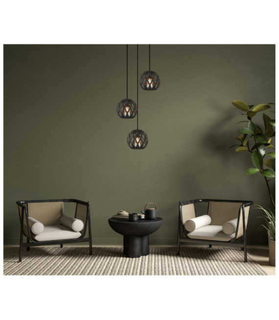 Suspension Hilo Acier Noir