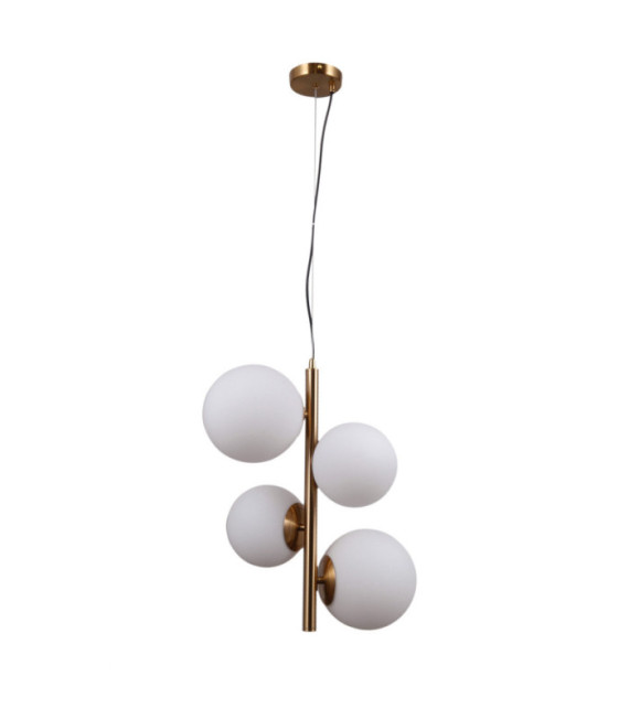 Riga Pendelleuchte Glas, Stahl, Aluminium Honey Brass