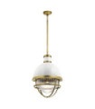 Kichler pendant light Transparent ribbed glass, steel Natural and white brass