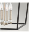 Hinkley pendant light Steel, Black crystal with polished nickel
