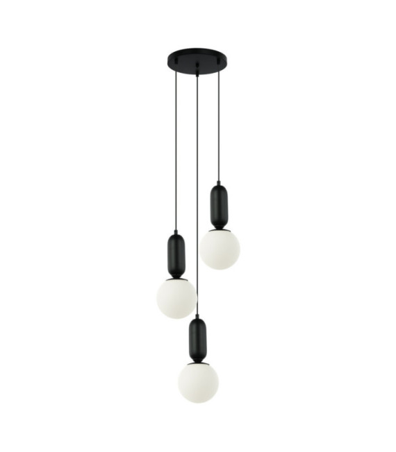 Suspension Aldeva Verre,Acier Noir